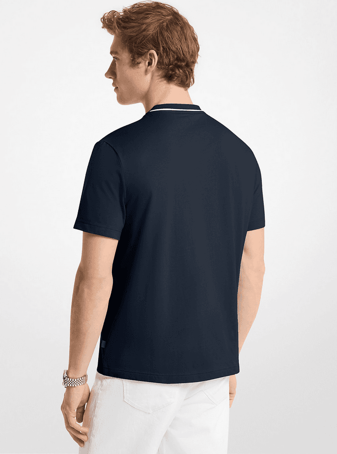 MICHAEL KORS t-shirt con logo sul bordo uomo blue notte - 2