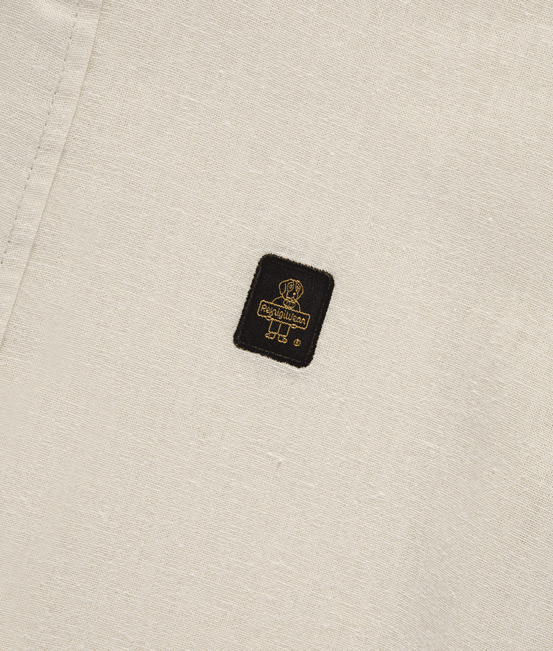 REFRIGIWEAR camicia misto lino uomo bone white - 3