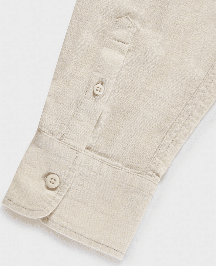 REFRIGIWEAR camicia misto lino uomo bone white - 4