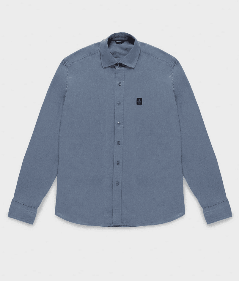 REFRIGIWEAR camicia misto lino uomo flint stone - 7