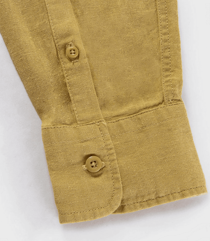 REFRIGIWEAR camicia misto lino uomo burnished gold - 4