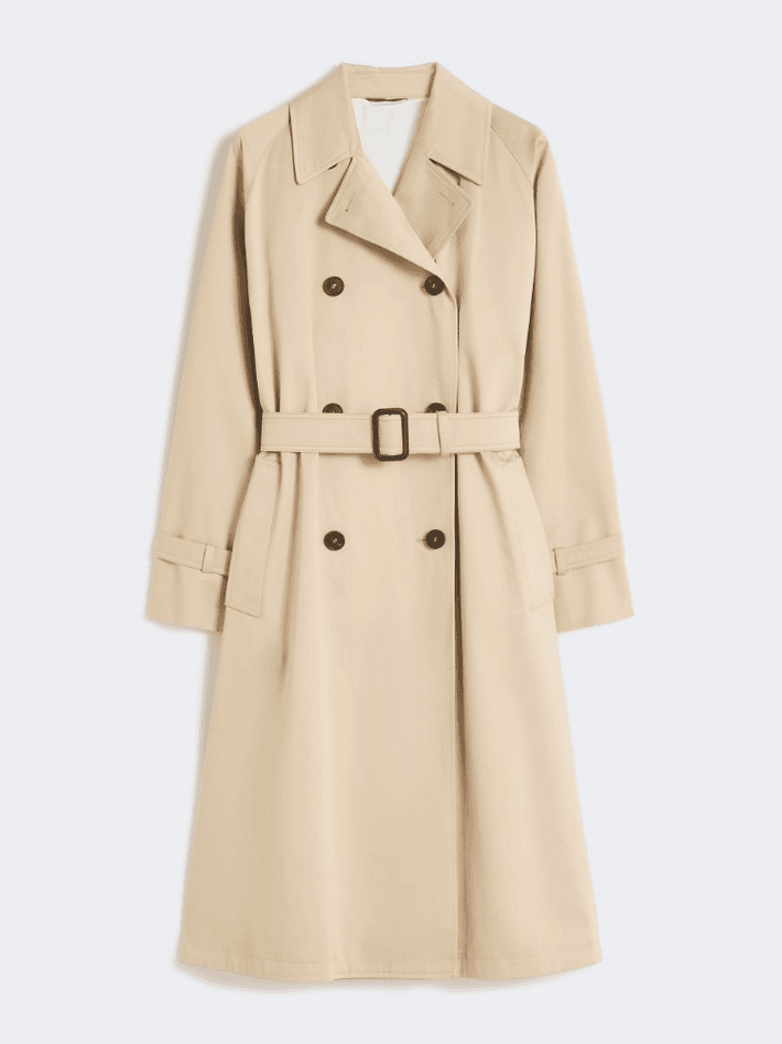 MAX MARA trench in gabardina con stampa donna prugna - 5