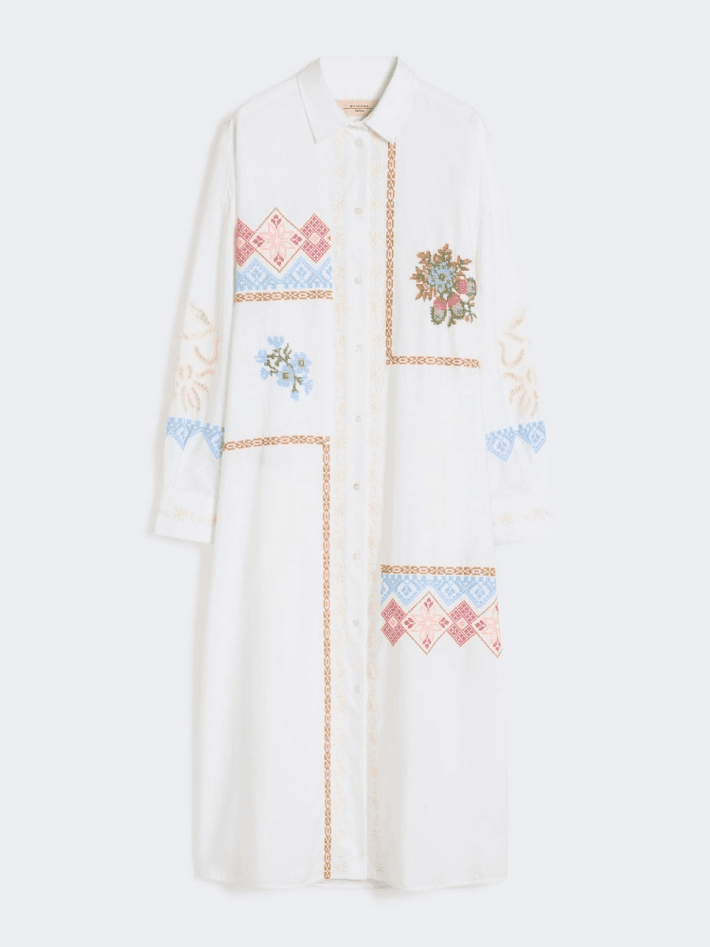 MAX MARA abito con ricami donna bianco - 5