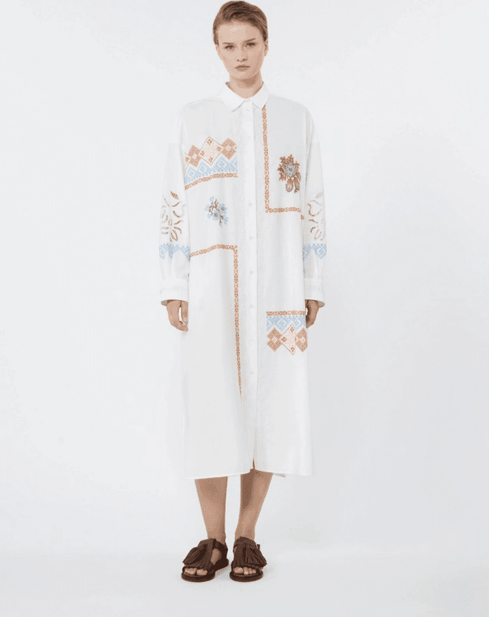MAX MARA abito con ricami donna bianco - 2