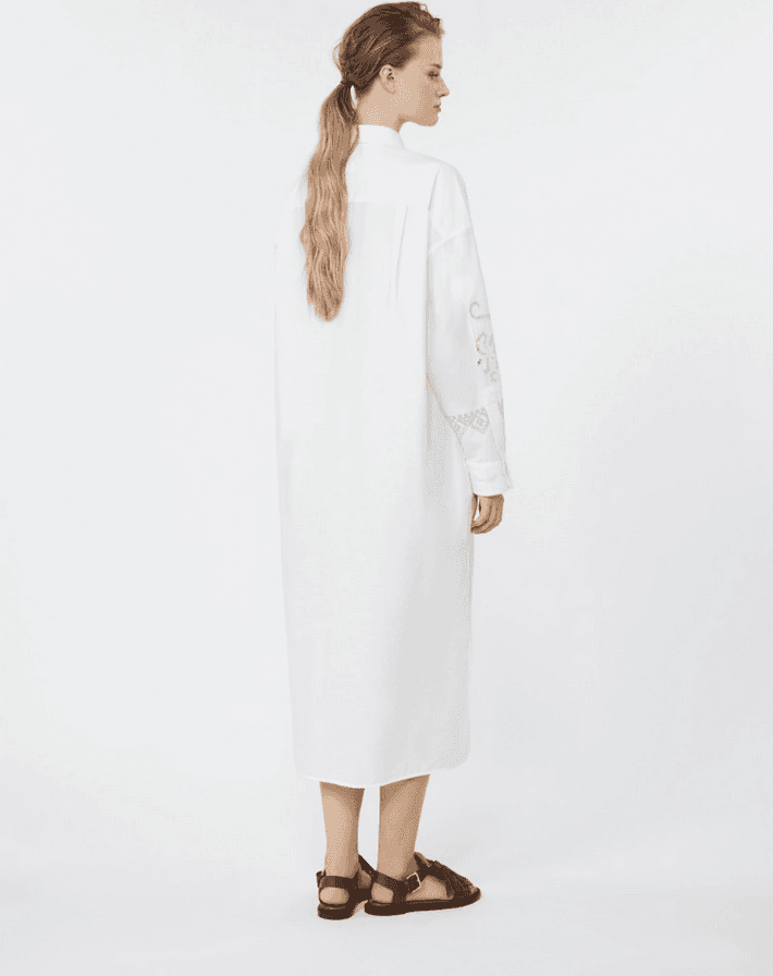 MAX MARA abito con ricami donna bianco - 4