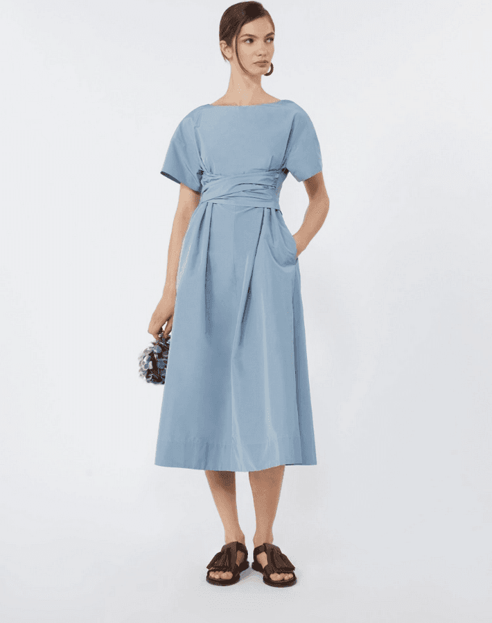 MAX MARA abito svasato donna azzurro - 4