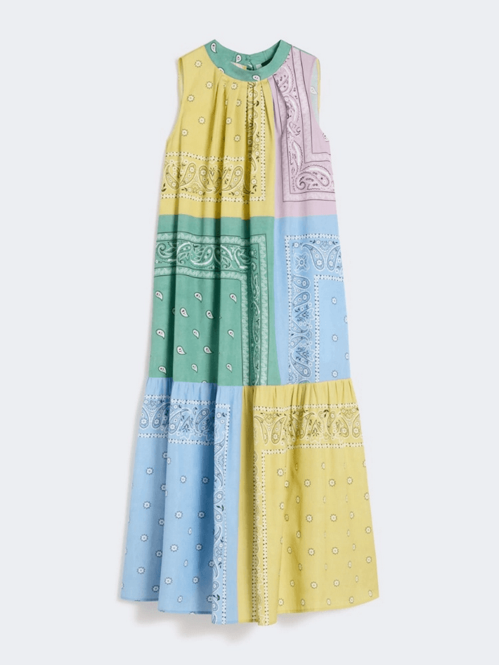 MAX MARA abito in cotone stampato donna multicolor - 5