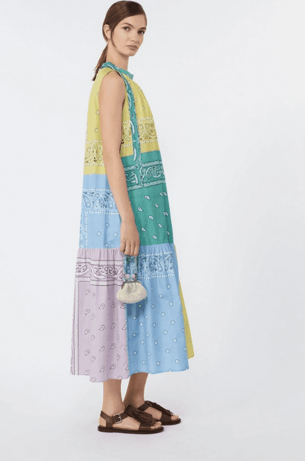MAX MARA abito in cotone stampato donna multicolor - 3