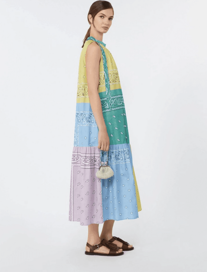 MAX MARA abito in cotone stampato donna multicolor - 3