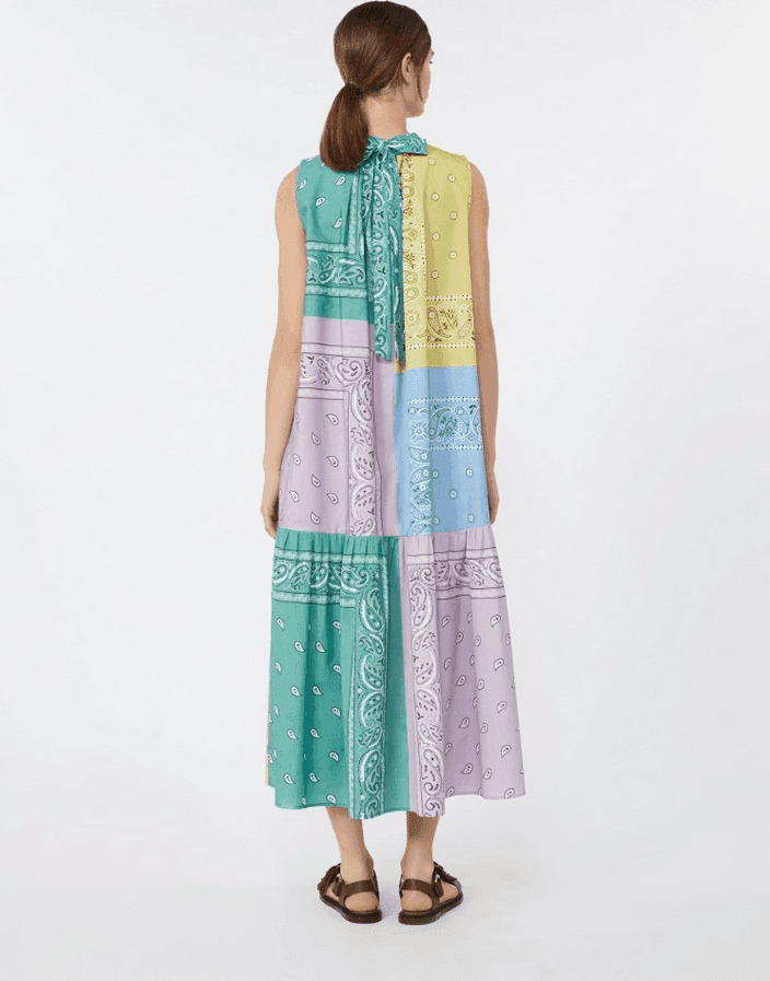 MAX MARA abito in cotone stampato donna multicolor - 4