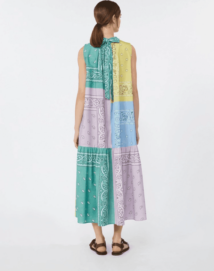 MAX MARA abito in cotone stampato donna multicolor - 4
