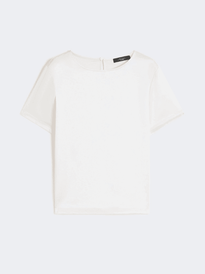 MAX MARA t-shirt in raso donna ecru