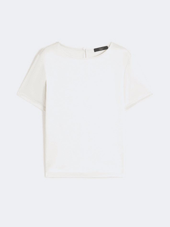 MAX MARA t-shirt in raso donna ecru - 5