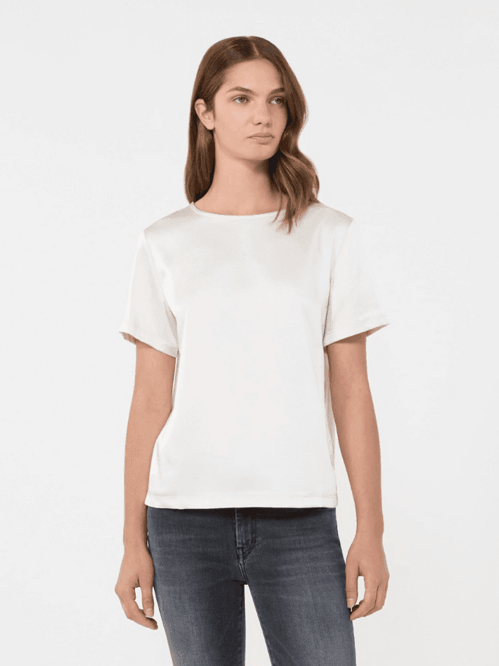 MAX MARA t-shirt in raso donna ecru - 2