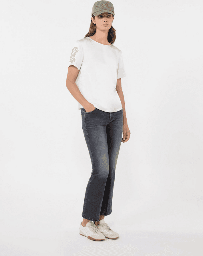 MAX MARA t-shirt in raso donna ecru - 4