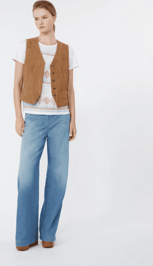 MAX MARA t-shirt in lino ricamato donna bianco - 4