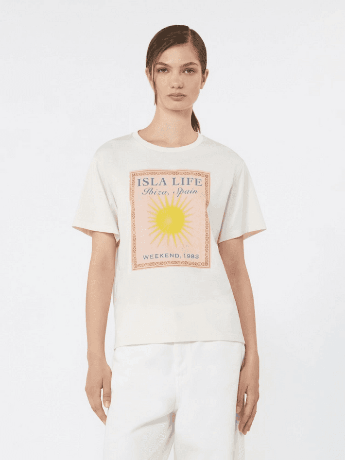 MAX MARA t-shirt donna ecru - 2