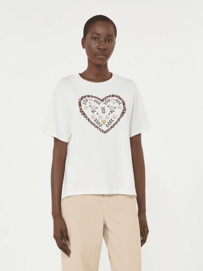 MAX MARA t-shirt con stampa donna bianco - 2