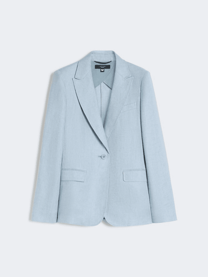 MAX MARA giacca in lino donna azzurro - 5