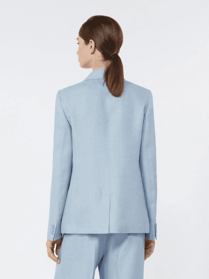 MAX MARA giacca in lino donna azzurro - 3