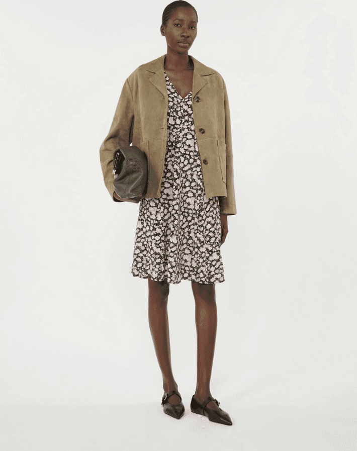 MAX MARA giacca in suede donna fango - 5