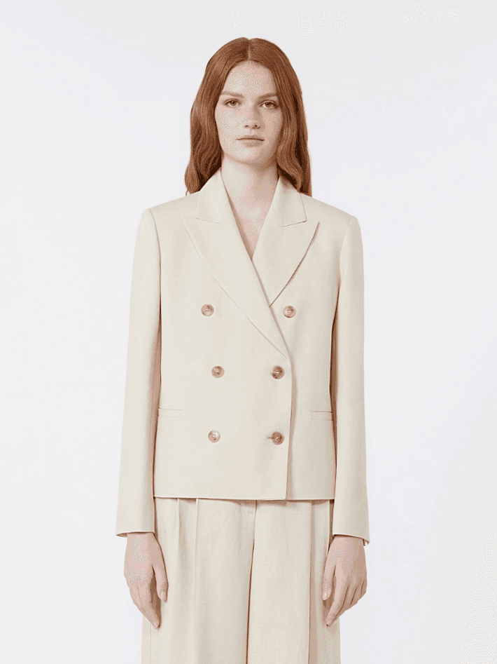 MAX MARA giacca doppiopetto donna beige - 2