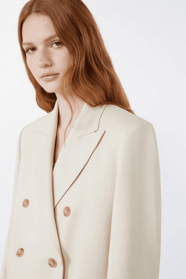 MAX MARA giacca doppiopetto donna beige - 3