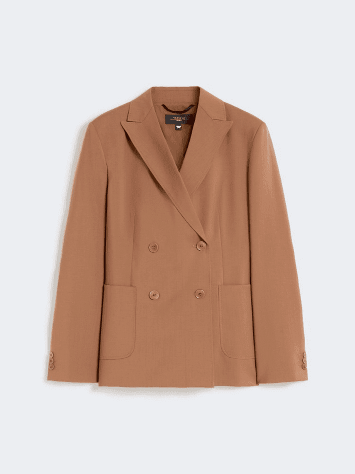 MAX MARA giacca doppiopetto donna cuoio