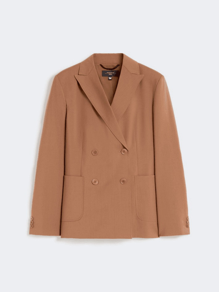 MAX MARA giacca doppiopetto donna cuoio - 5