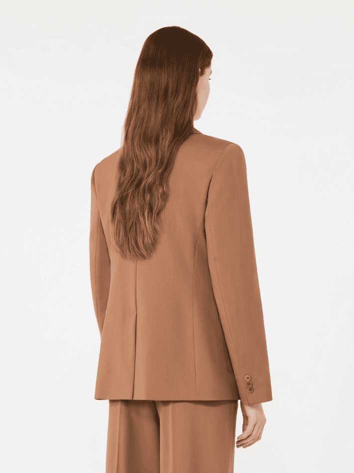 MAX MARA giacca doppiopetto donna cuoio - 3