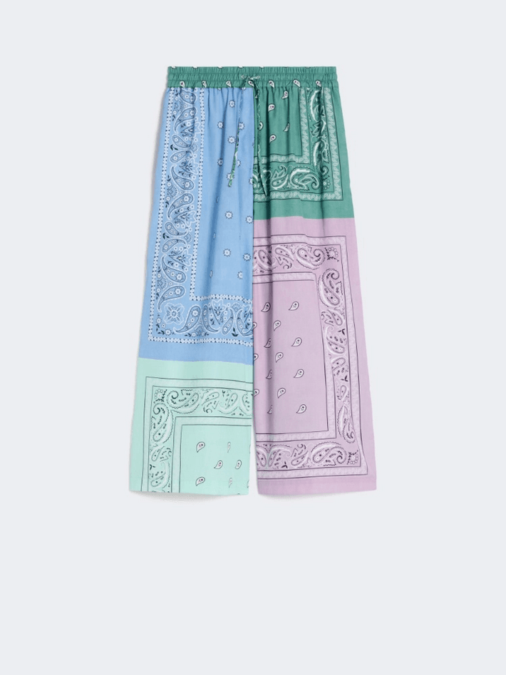 MAX MARA pantalone in cotone stampato donna multicolor - 5