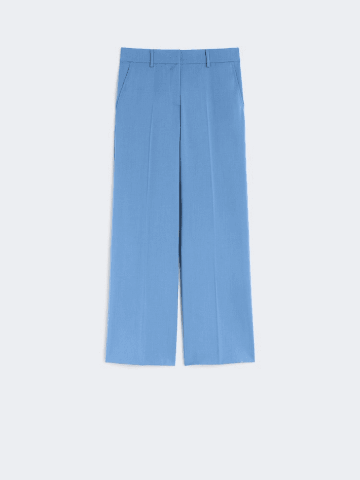 MAX MARA pantalone palazzo donna azzurro - 5