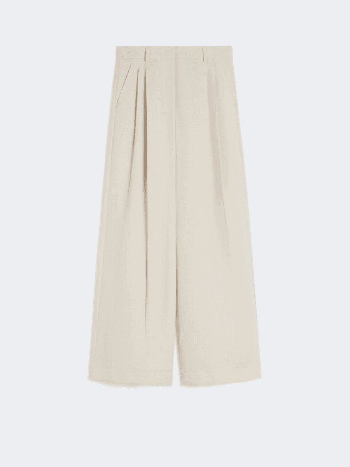 MAX MARA pantalone wide leg donna beige - 5