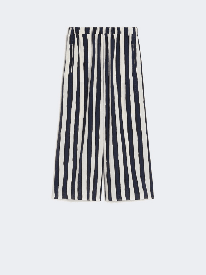 MAX MARA pantalone in crepe donna blu - 5