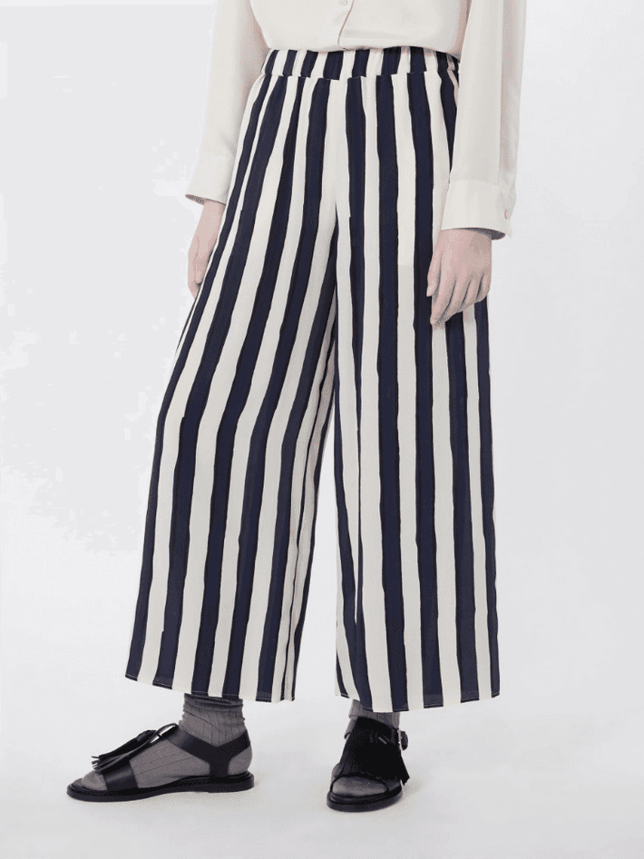 MAX MARA pantalone in crepe donna blu - 2