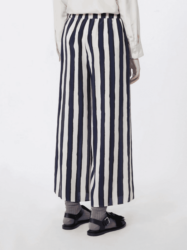 MAX MARA pantalone in crepe donna blu - 3