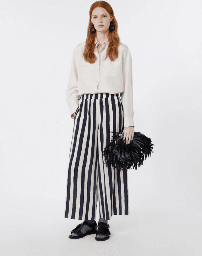 MAX MARA pantalone in crepe donna blu - 4