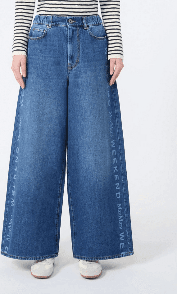 MAX MARA jeans gamba larga donna blu medio - 2