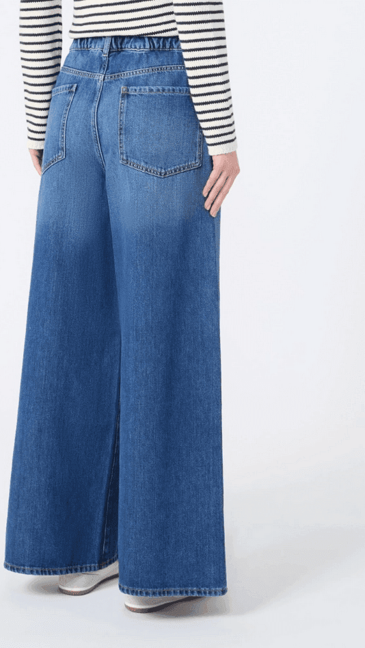 MAX MARA jeans gamba larga donna blu medio - 3
