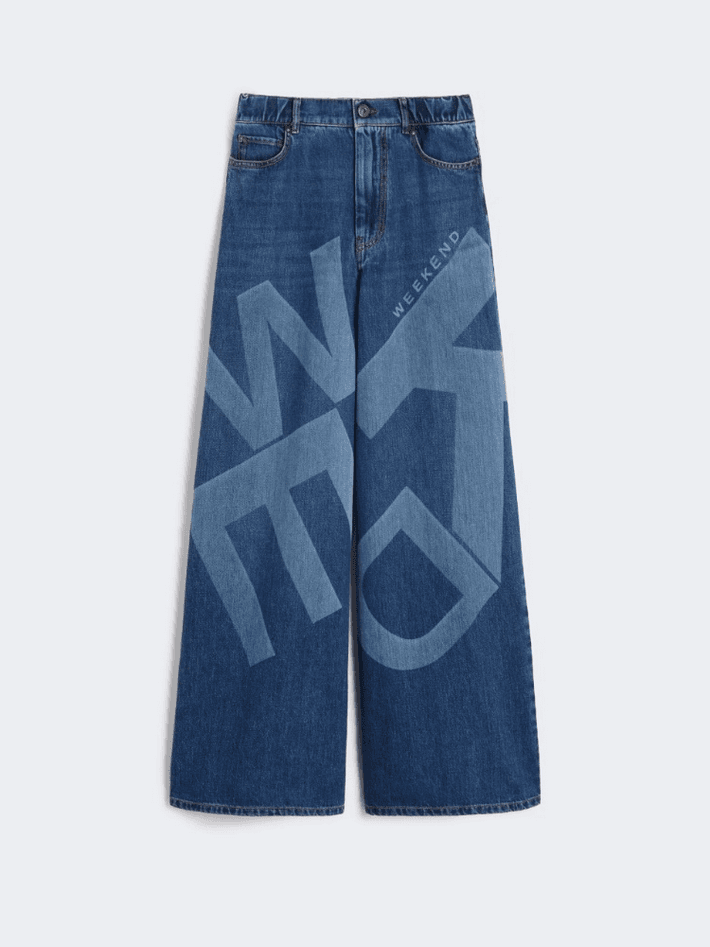 MAX MARA jeans a gamba larga donna blu medio - 5