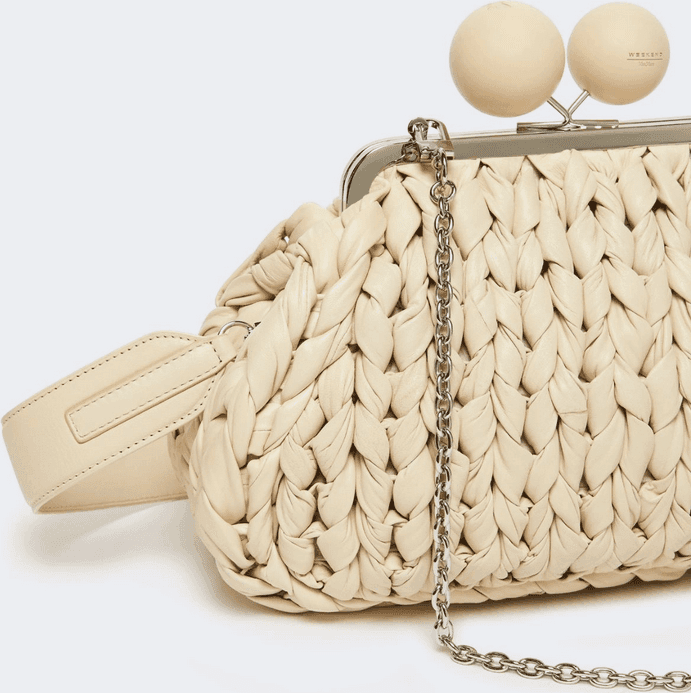 MAX MARA borsa in nappa donna avorio - 4