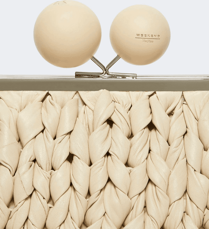 MAX MARA borsa in nappa donna avorio - 5