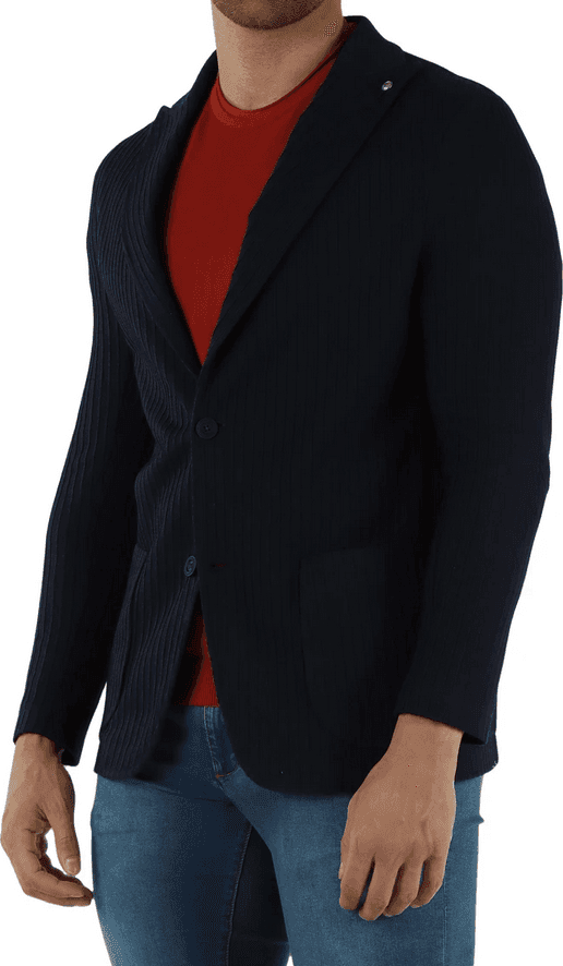 QB24 giacca a coste uomo blu - 2