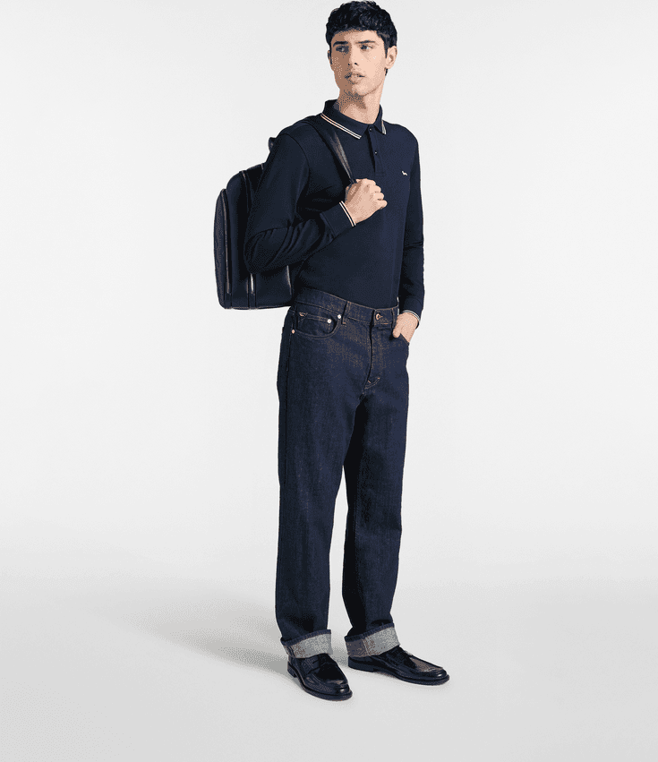 Harmont&amp;blaine polo uomo blue navy - 4