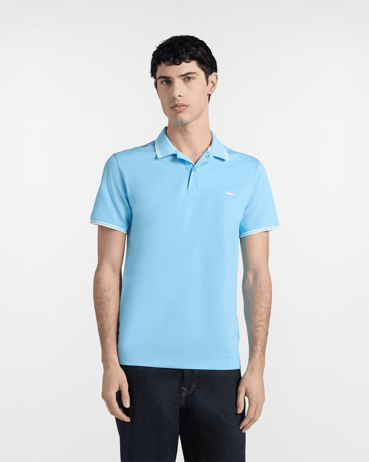 Harmont&amp;blaine polo uomo celeste - 5