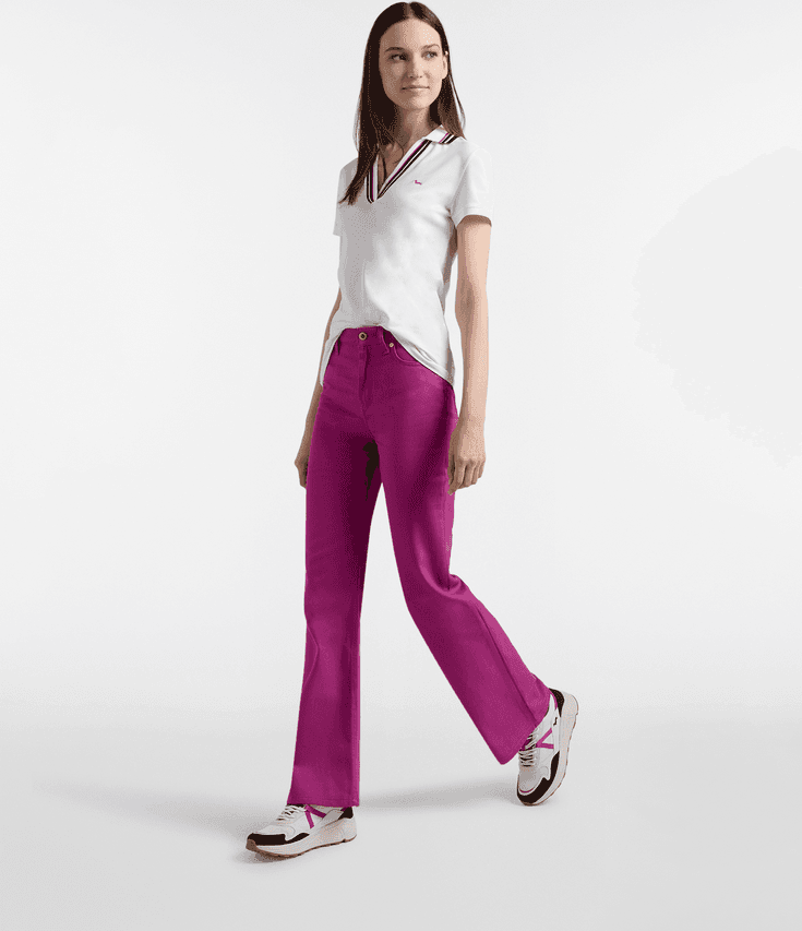 Harmont&amp;blaine polo con scollo donna bianco - 4