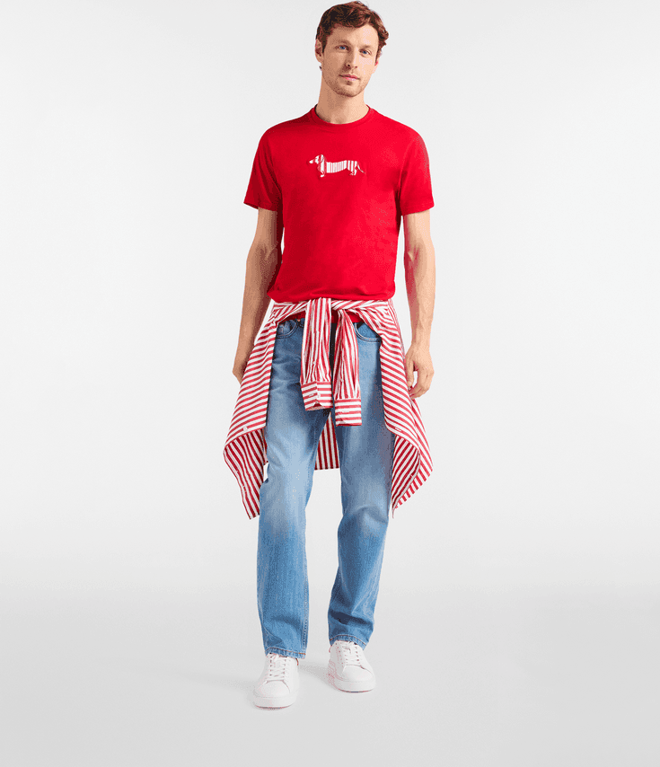 Harmont&amp;blaine t-shirt uomo rosso - 4