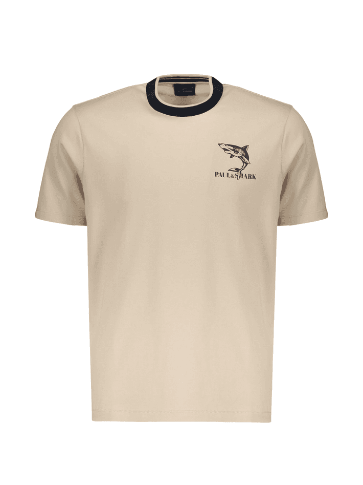 Paul&amp;Shark t-shirt con stampa petto uomo beige - 3
