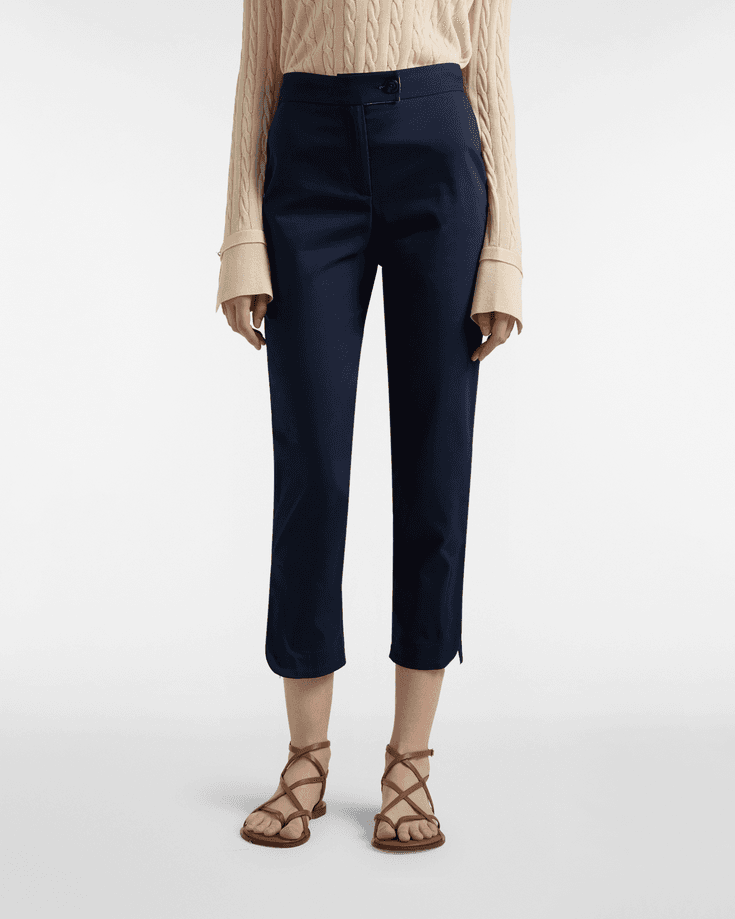 Harmont&amp;blaine pantalone con spacchi donna blue navy - 5