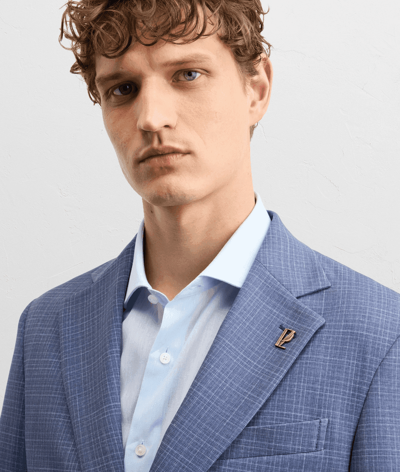 Pal Zileri abito a quadri uomo blu - 3